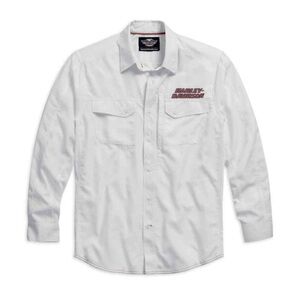 Men’s authentic Harley-Davidson® Long Sleeve button front performance shirt.